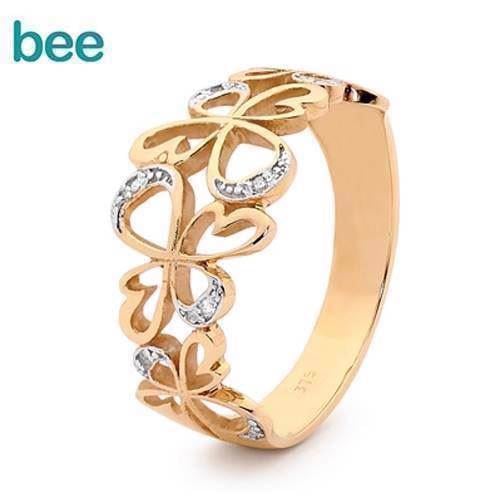 Image of Bee Jewellery, Angel Ring 9 kt guld fingerring blank, model 25592